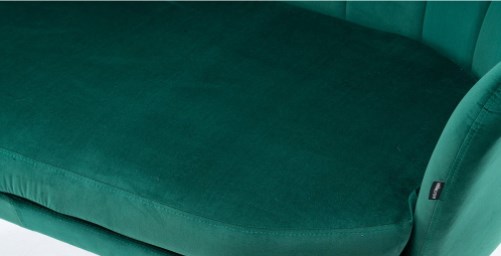 butelkowa zieleń kanapa muszelka tapicerowana welurowa